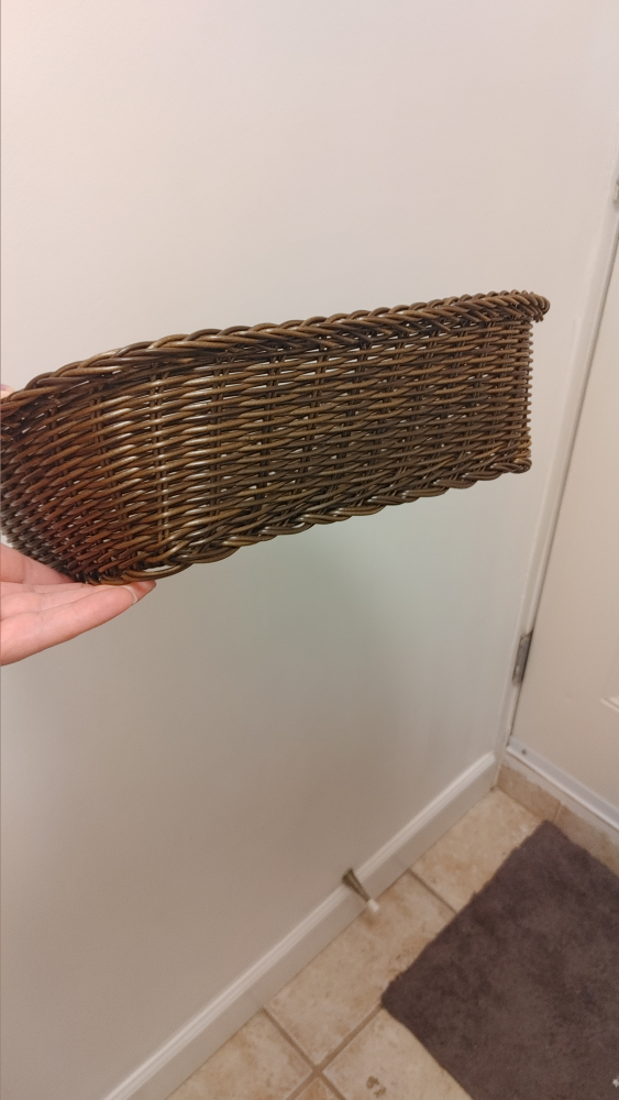 Brown Plastic Wicker Basket - photo 2
