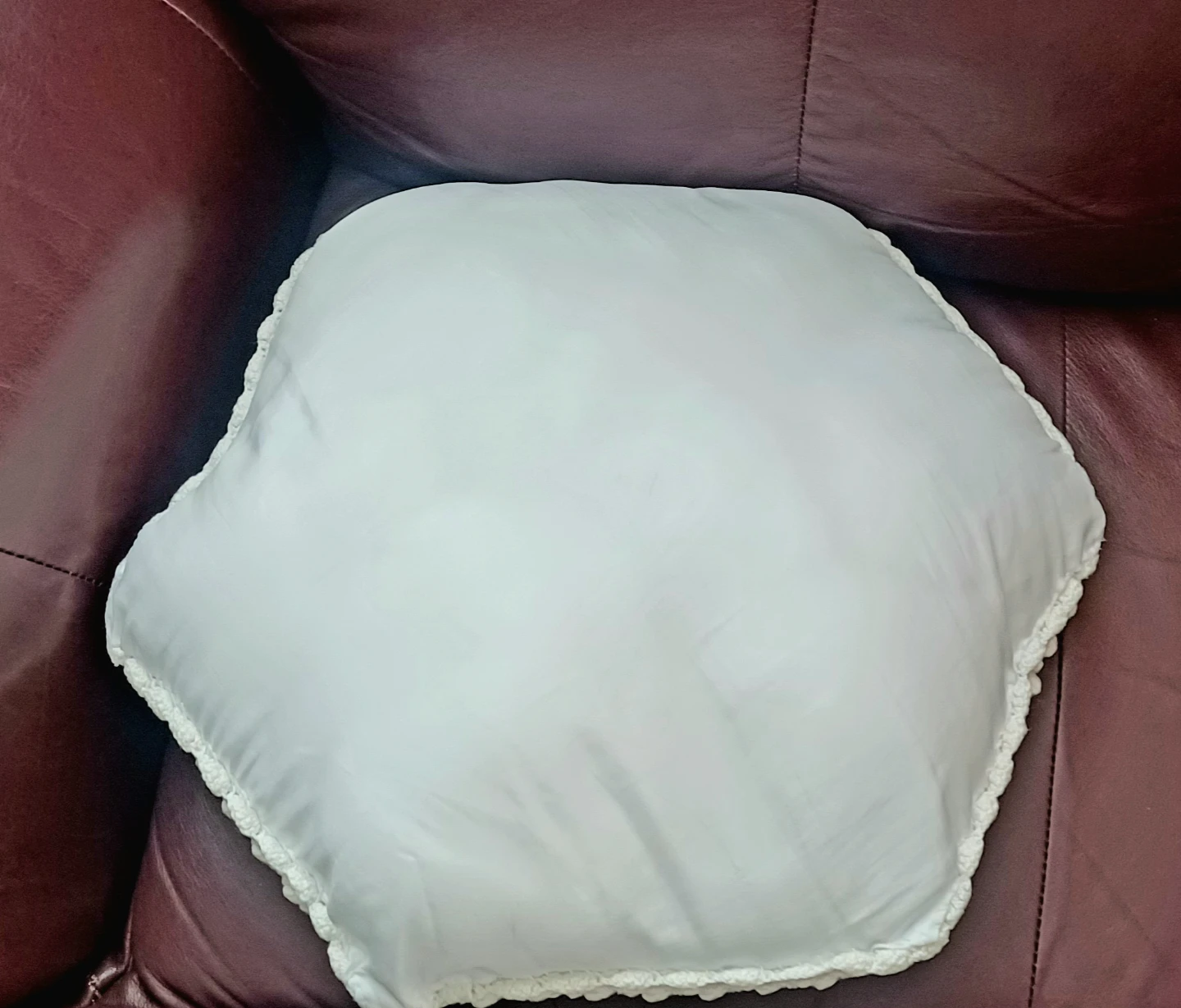 White Crochet Decorative Throw Pillows (Set of 2) - photo 3