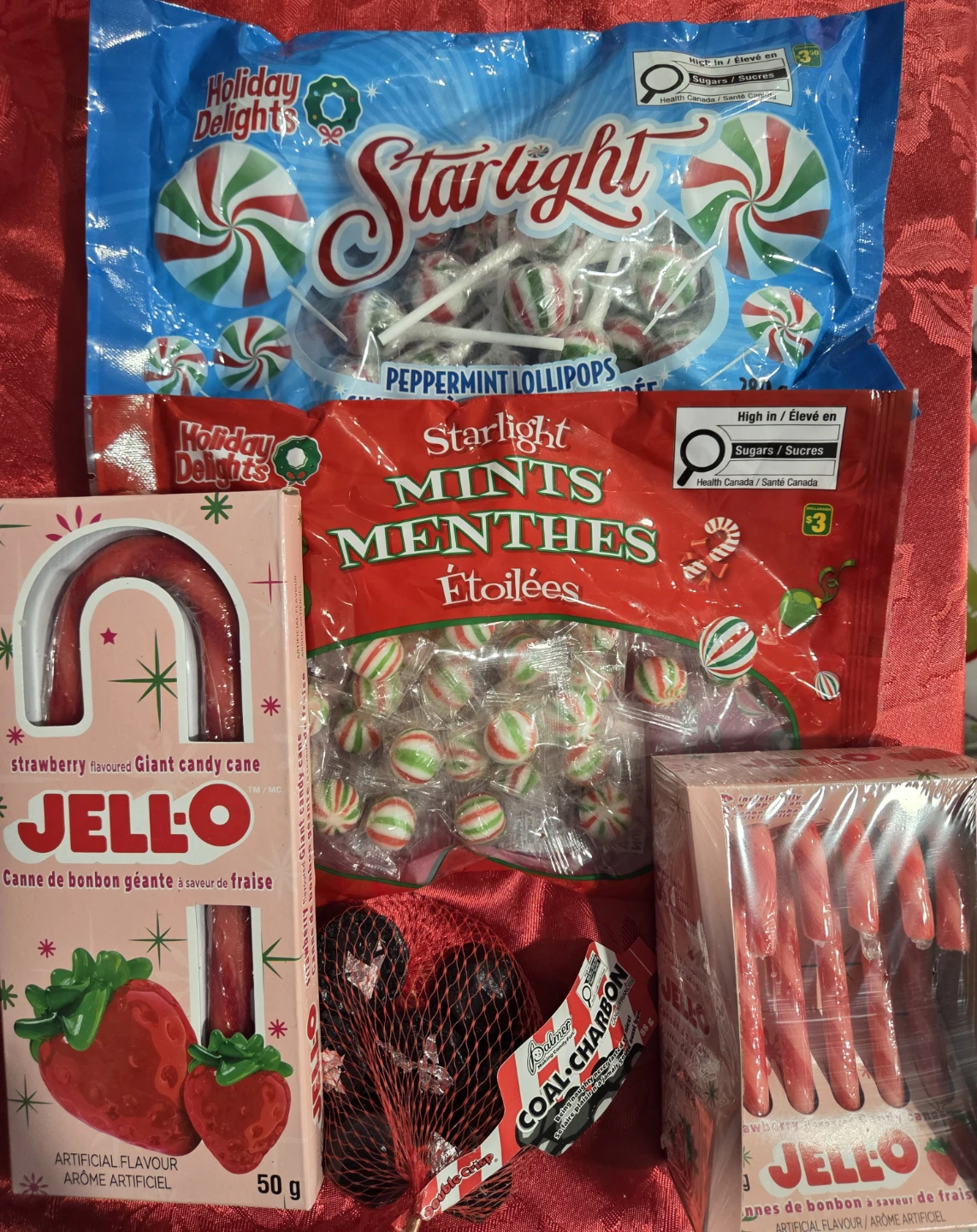 Starlight Lollipops, Jell-O Canes etc.