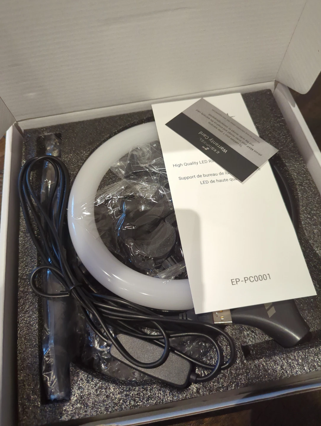 Ergopixel LED Ring Light Desktop Stand - New in Box! - photo 2