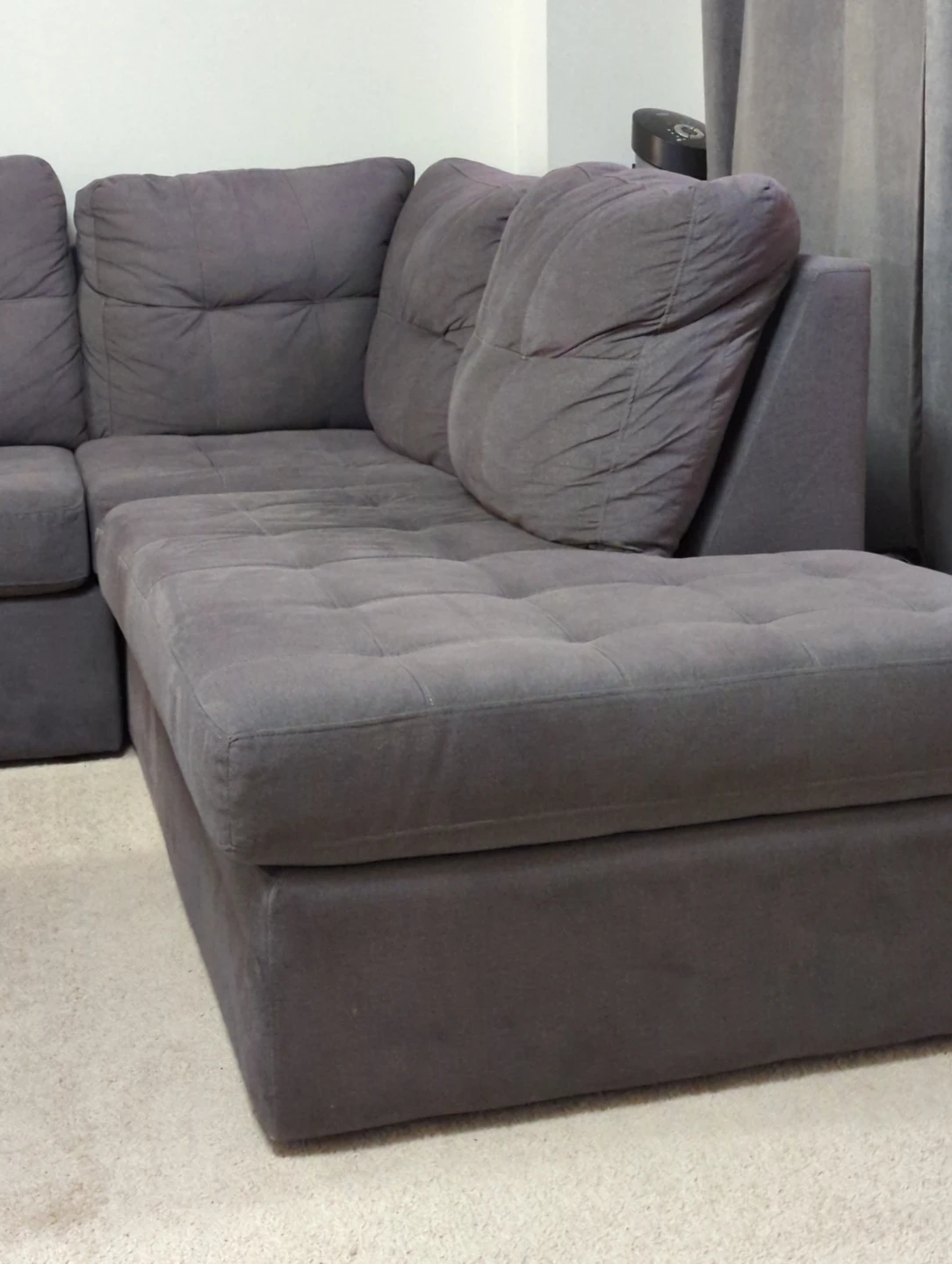 Grey Sectional Couch with Chaise - photo 3