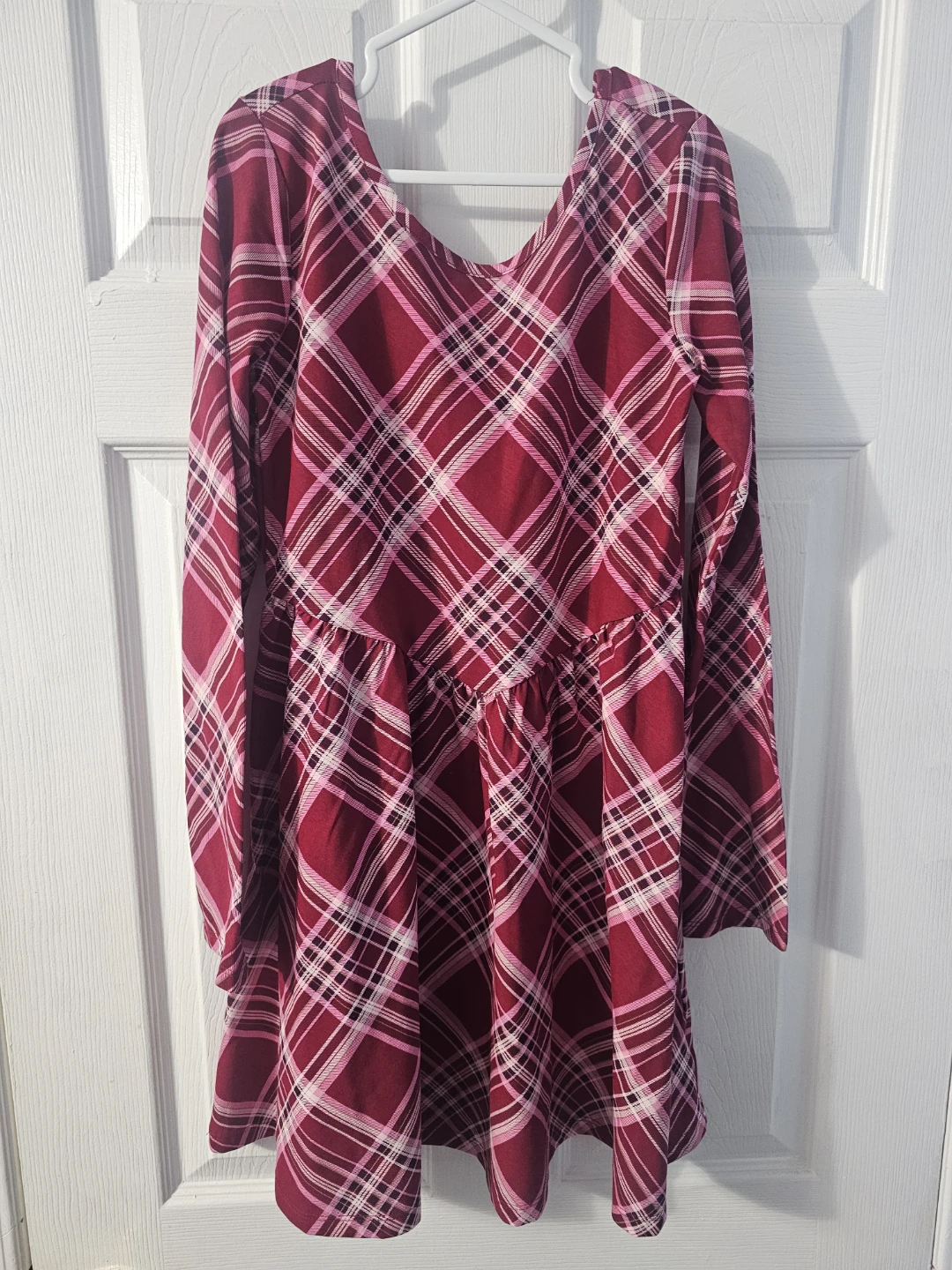 Children's Place Plaid Long Sleeve Dress - XL