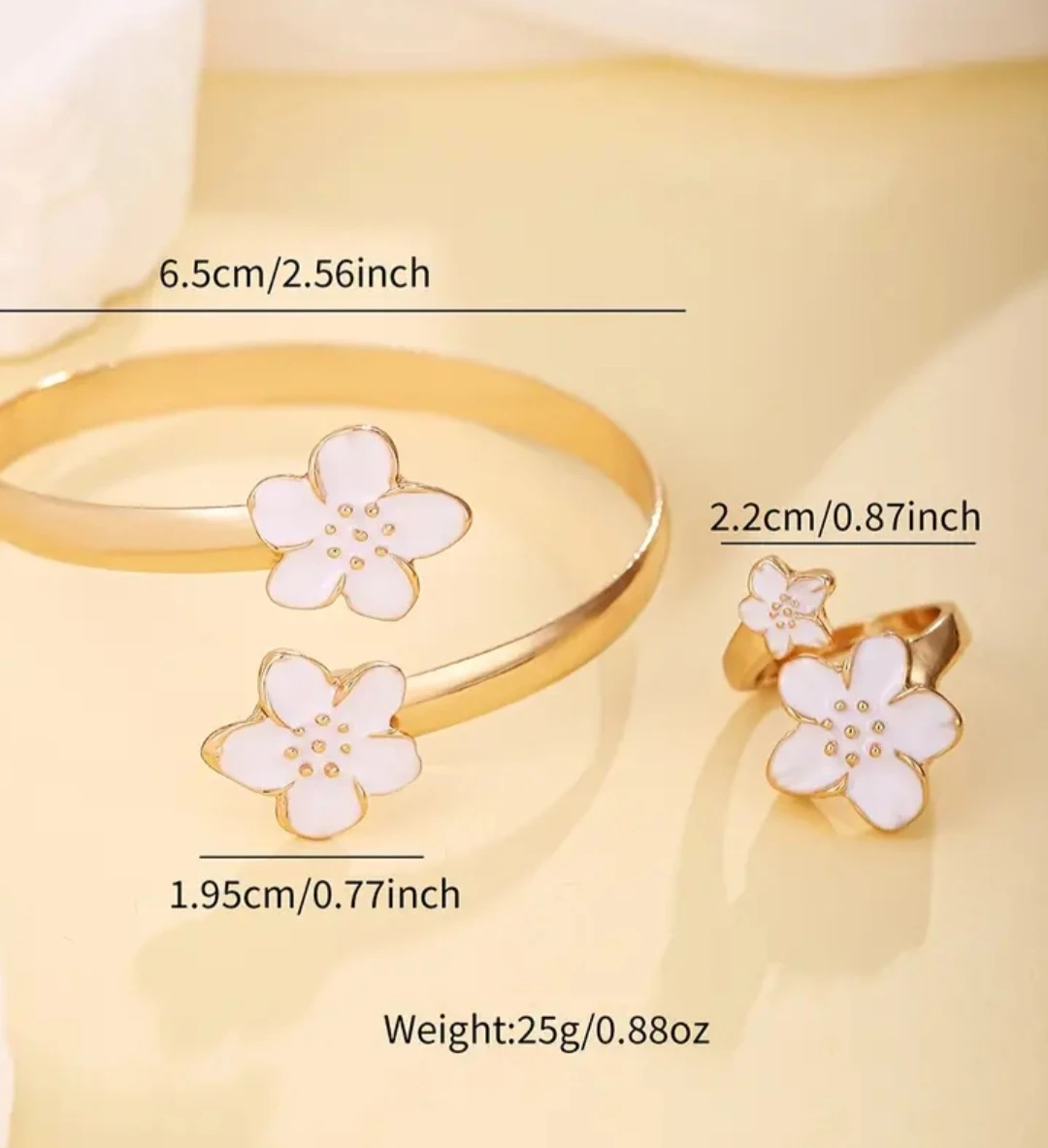 Flower Bracelet and Ring Set - photo 5