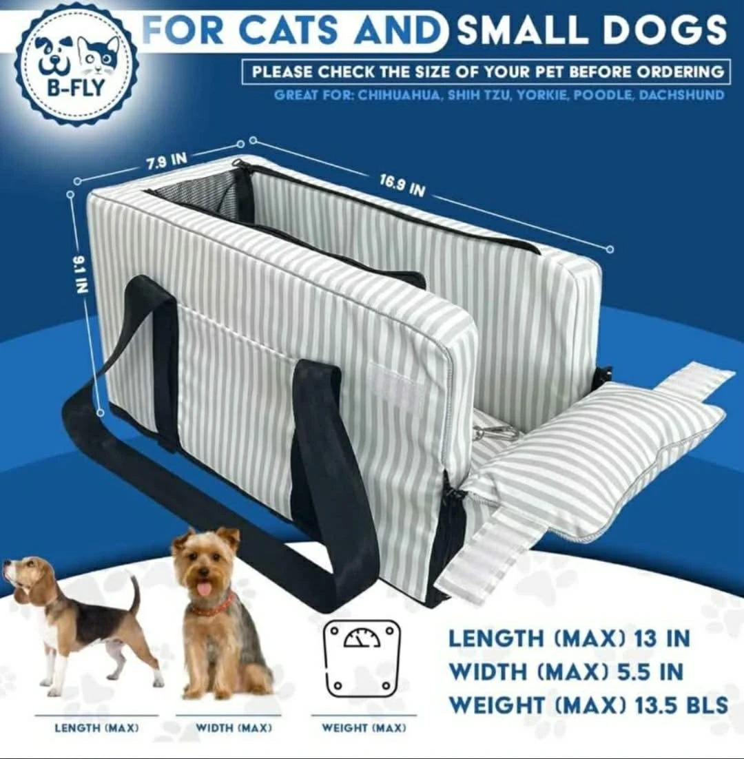 B-FLY Dog car Seats for Small Dogs - with Safety Straps is ... - photo 2