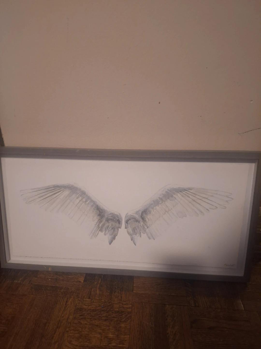 Framed Angel Wings Wall Art
