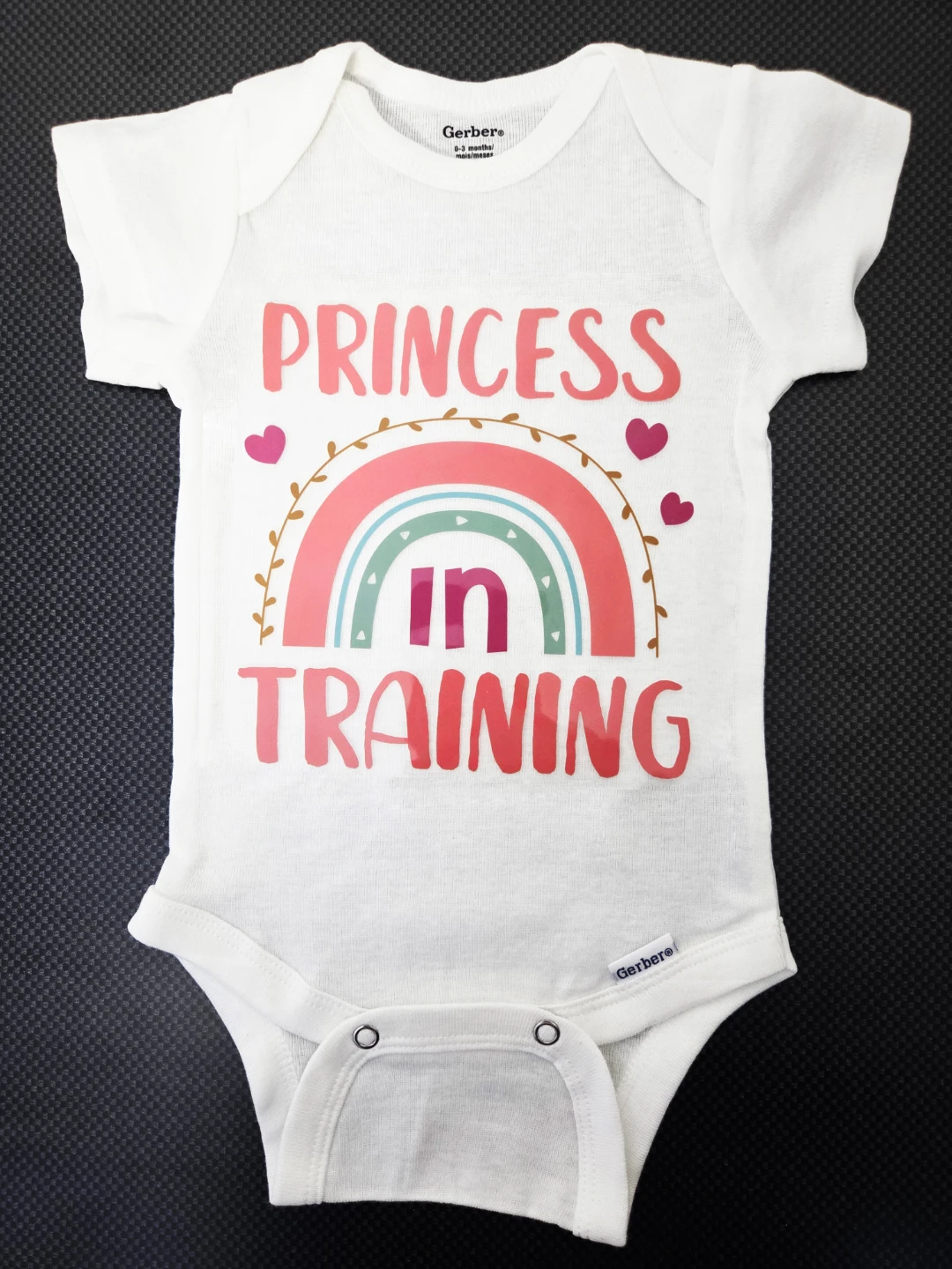 Custom 0-3 Months Princess in Training Onesie