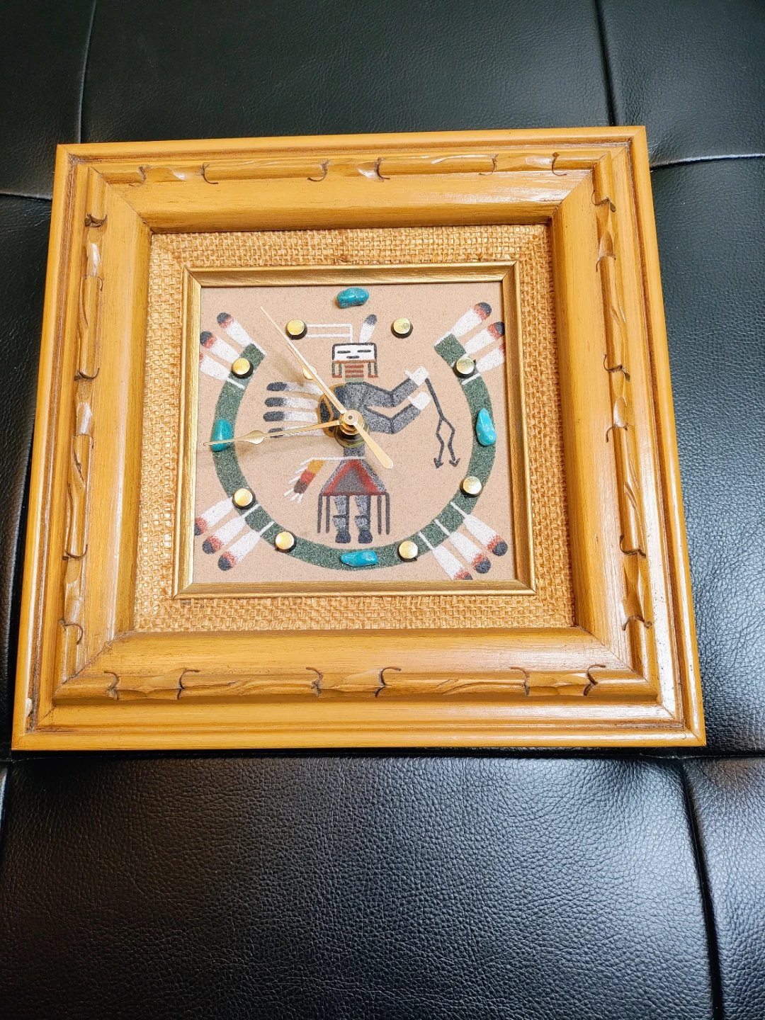 Navajo Sandpainting Clock - photo 2