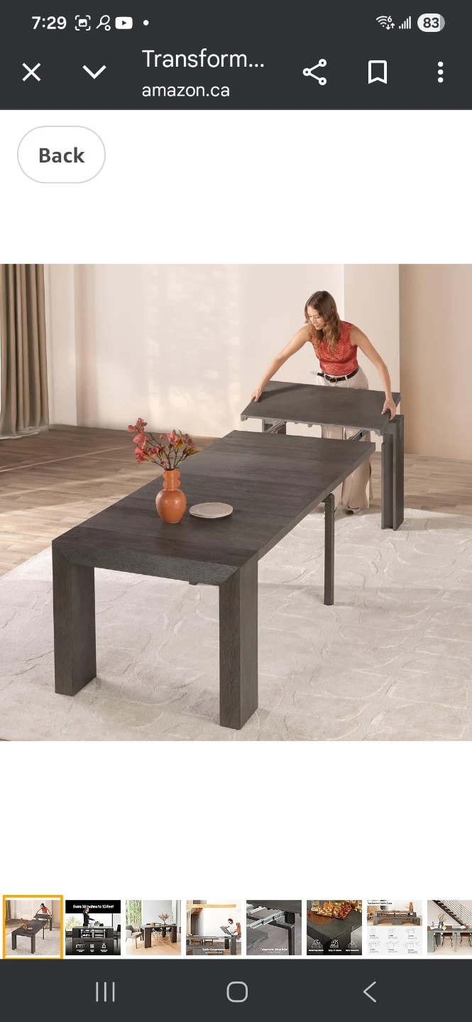 Transformer Table Extendable Dining Table with bench - photo 2