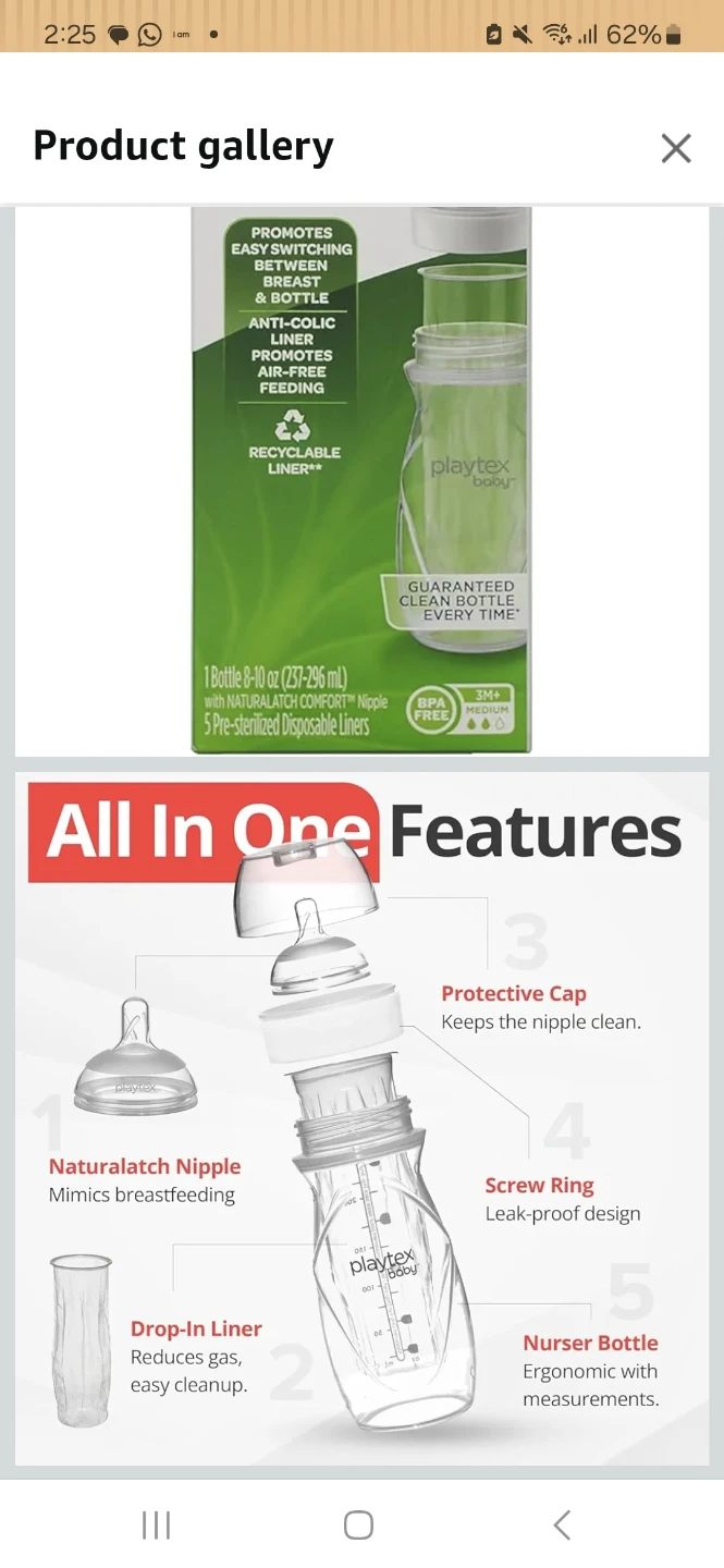 Playtex travel bottle