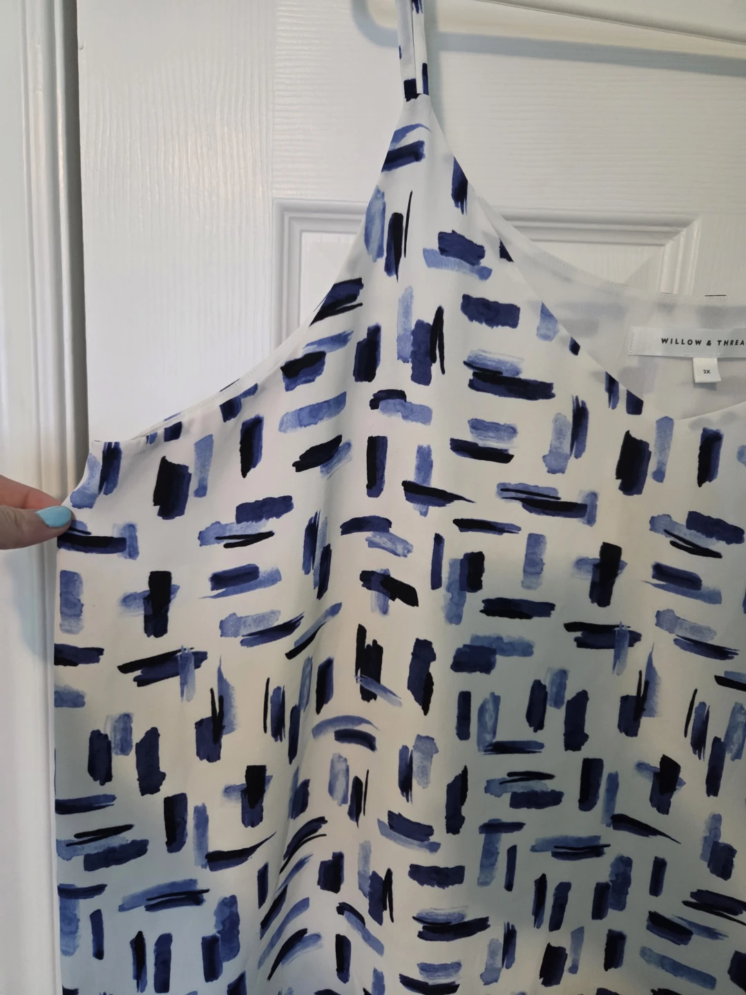 Willow And Thread Plus Size 2X Blue And White Camisole - photo 2