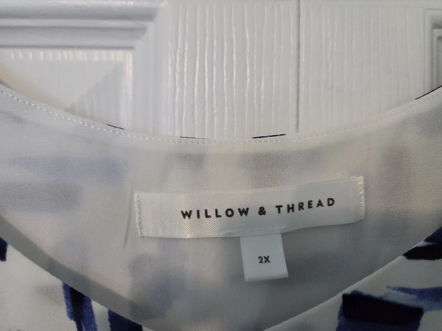 Willow And Thread Plus Size 2X Blue And White Camisole - photo 3