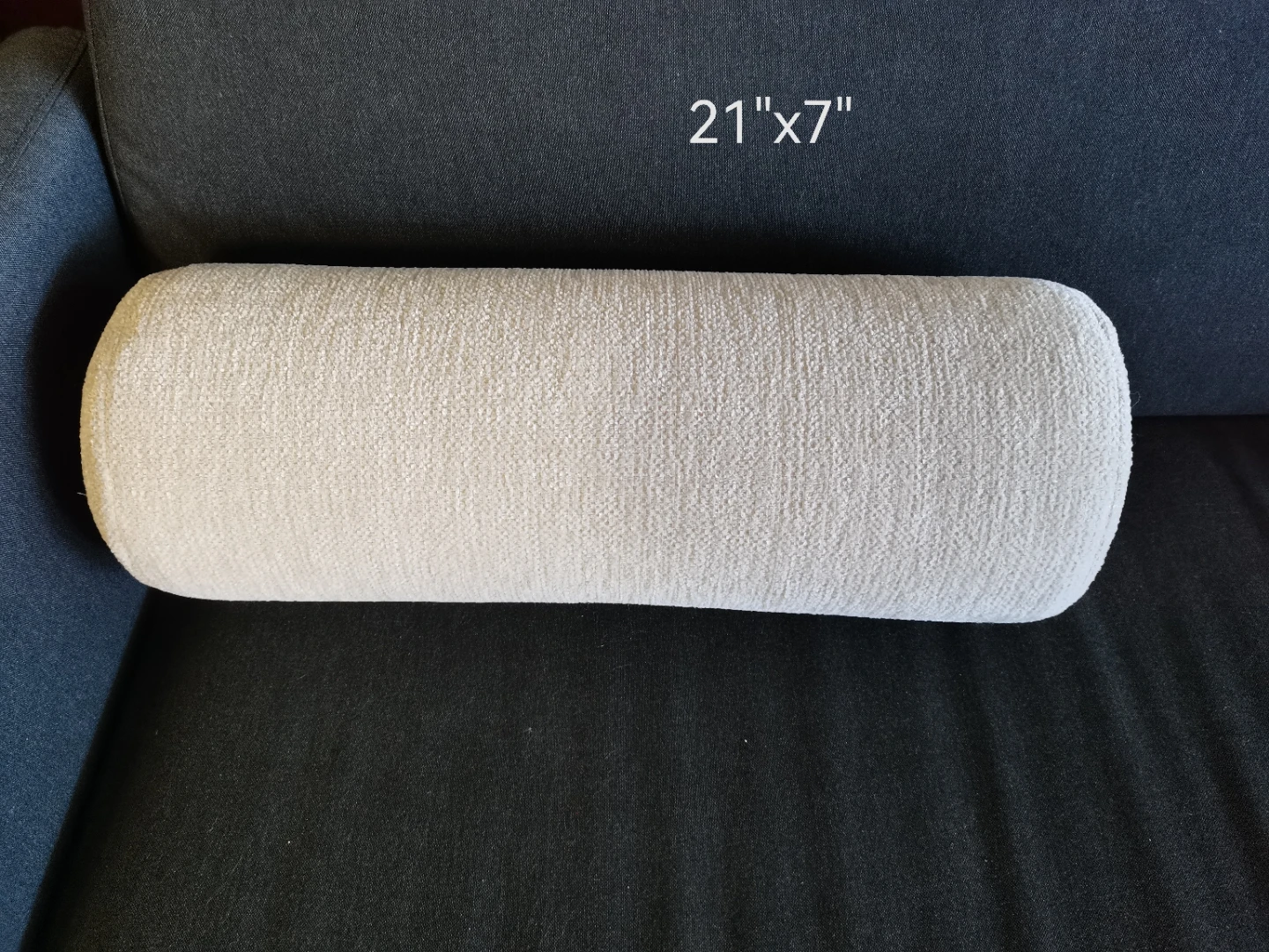 Beige Bolster Pillow - 21" x 7"