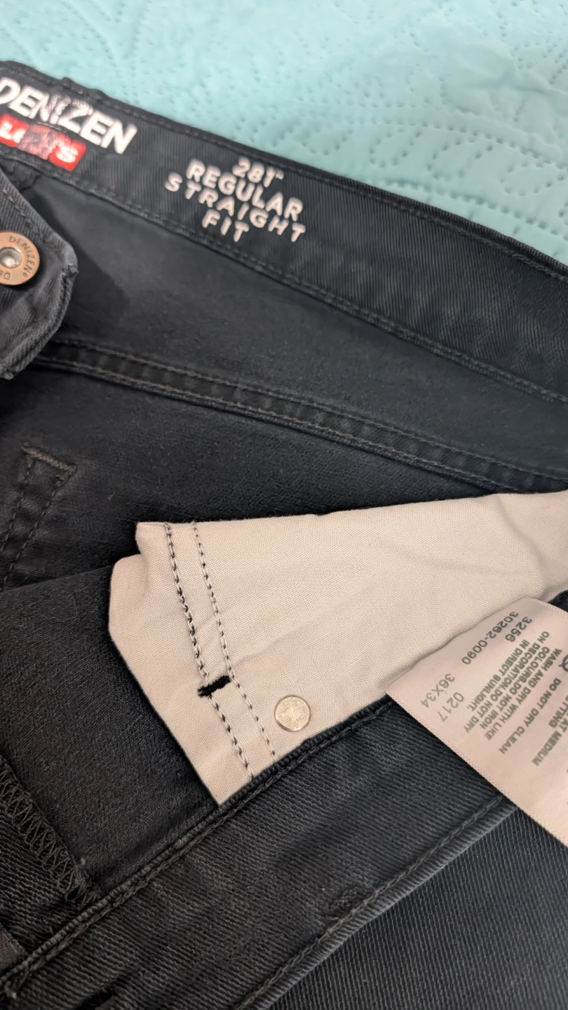 DENIZEN 281 Regular Straight Fit Jeans - Black 36x34 - photo 5