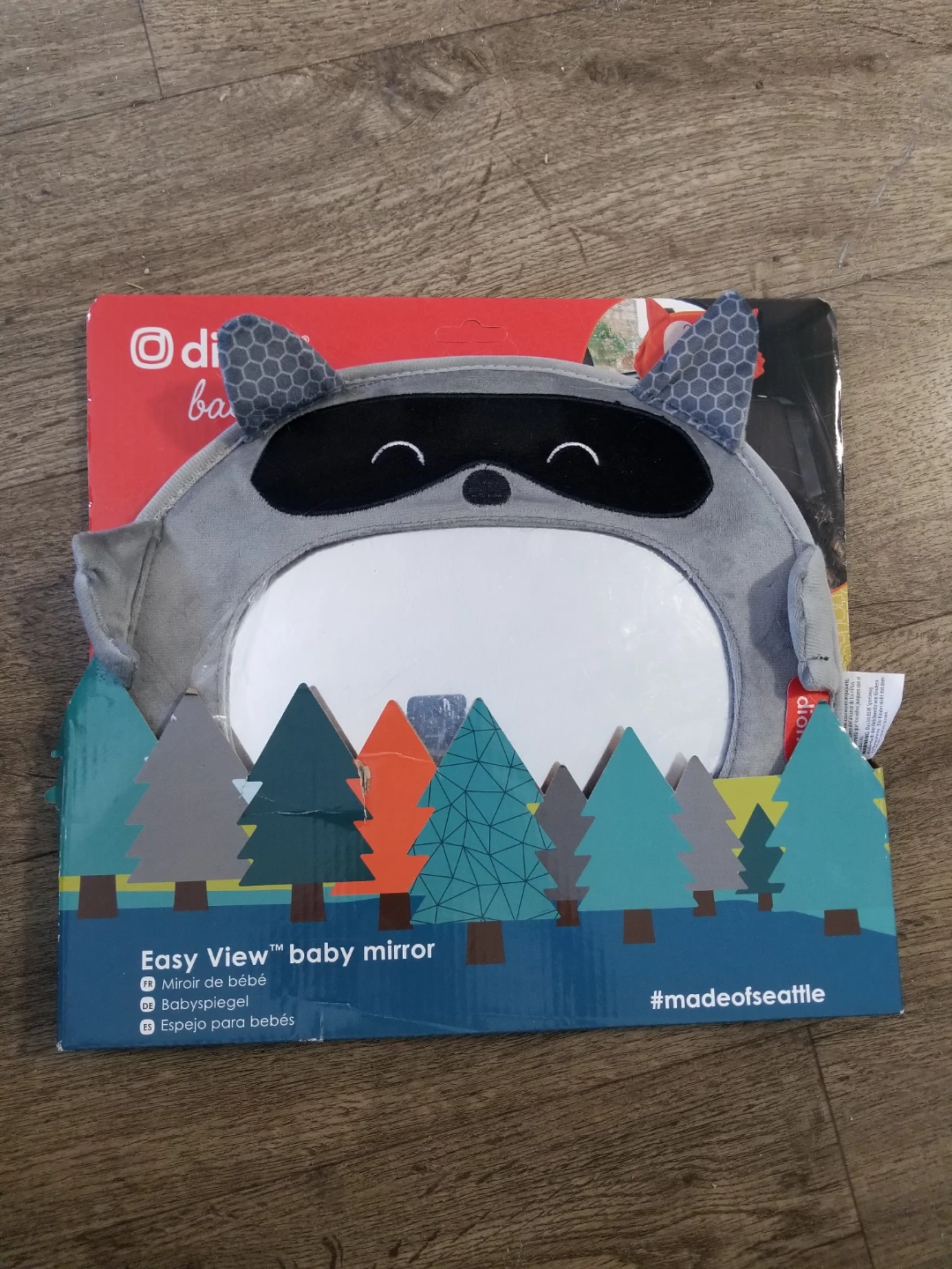 Diono Easy View Baby Mirror - Raccoon