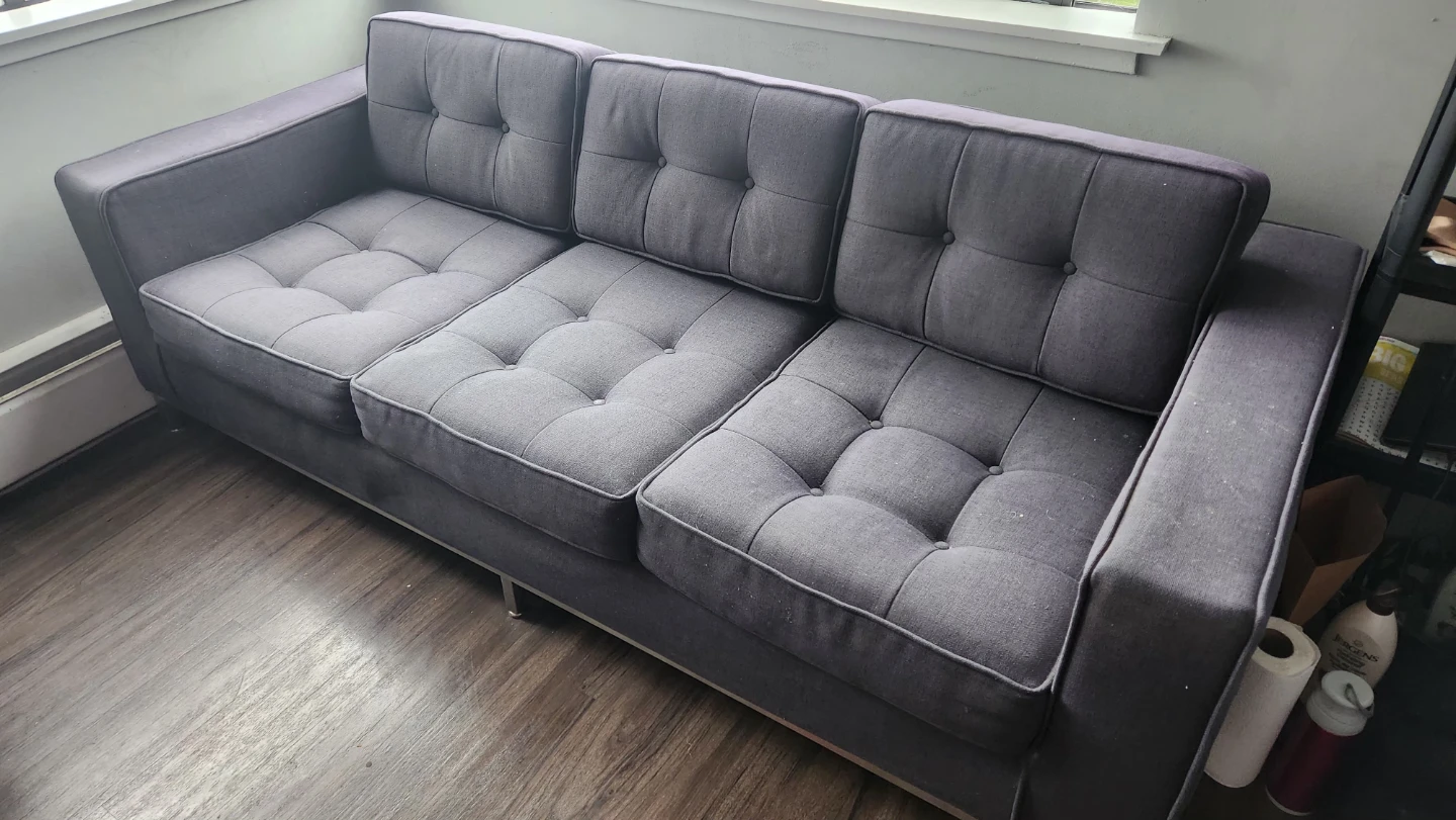 Grey 3-Seater Sofa - photo 2