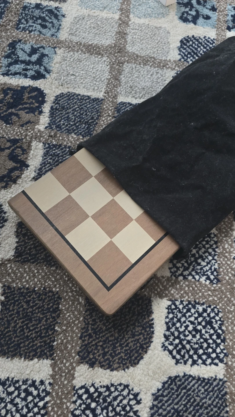 Wooden Chess and Checkers Set with Bag - photo 5