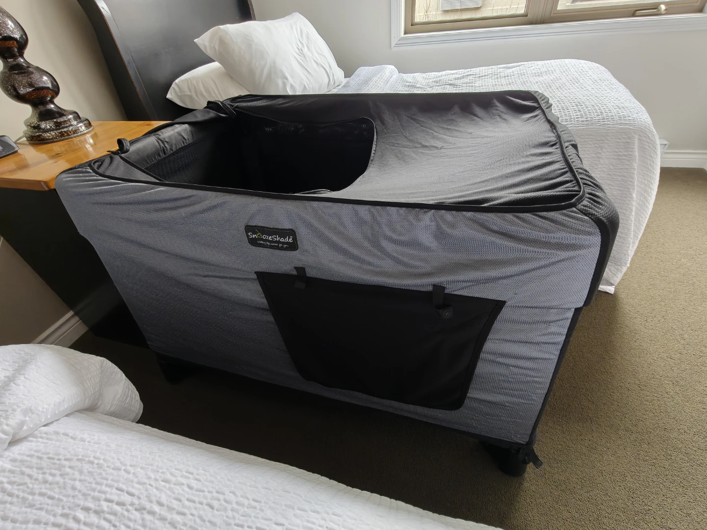 SnoozeShade Travel Blackout Cover for Crib  or Pack N Play