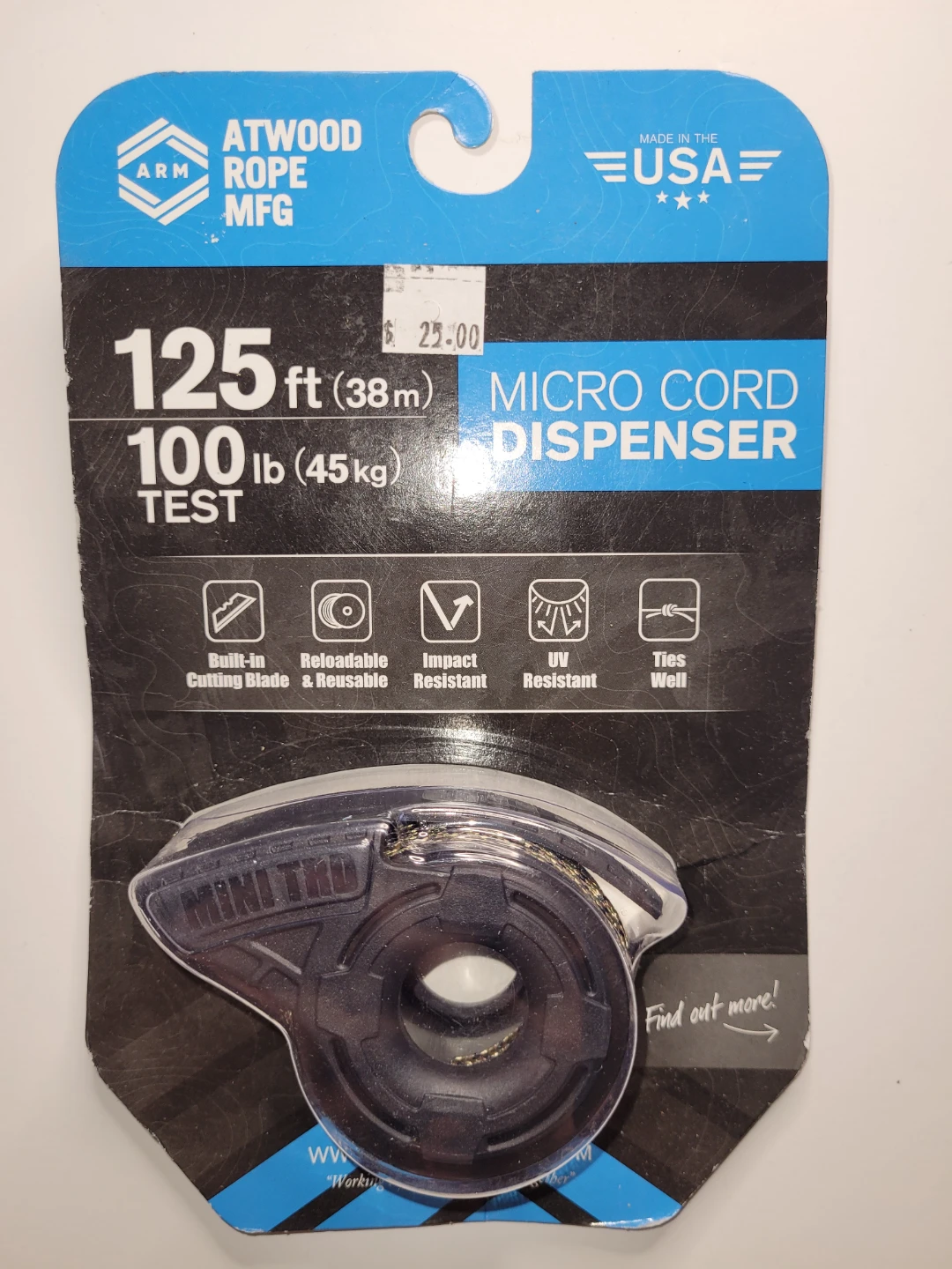 Atwood Rope MFG Micro Cord Dispenser 125 ft