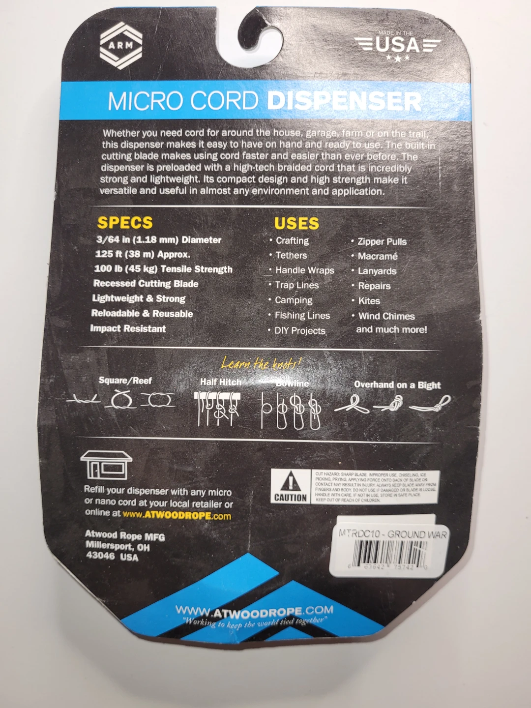 Atwood Rope MFG Micro Cord Dispenser 125 ft - photo 2