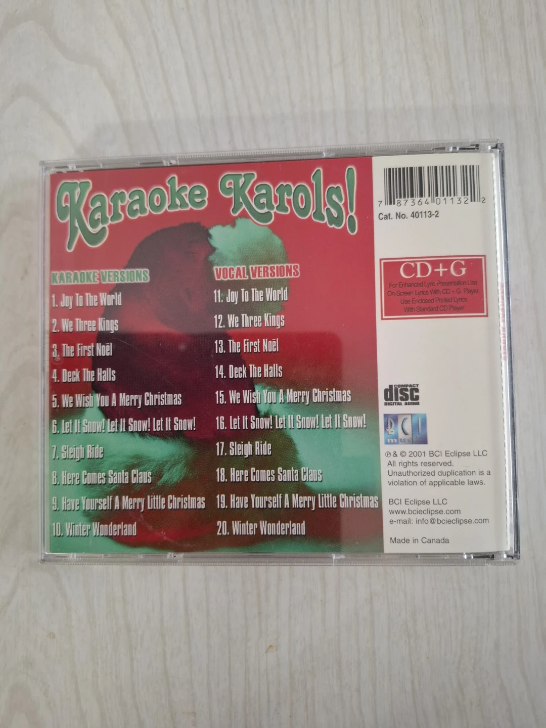 Karaoke Karols! CD+G Christmas Music - photo 2