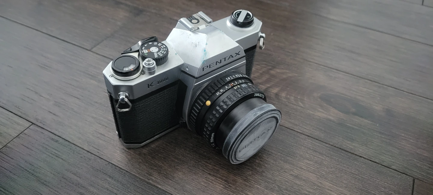 Pentax K1000 35mm Film Camera with SMC Pentax-A 50mm f/1.2 Lens