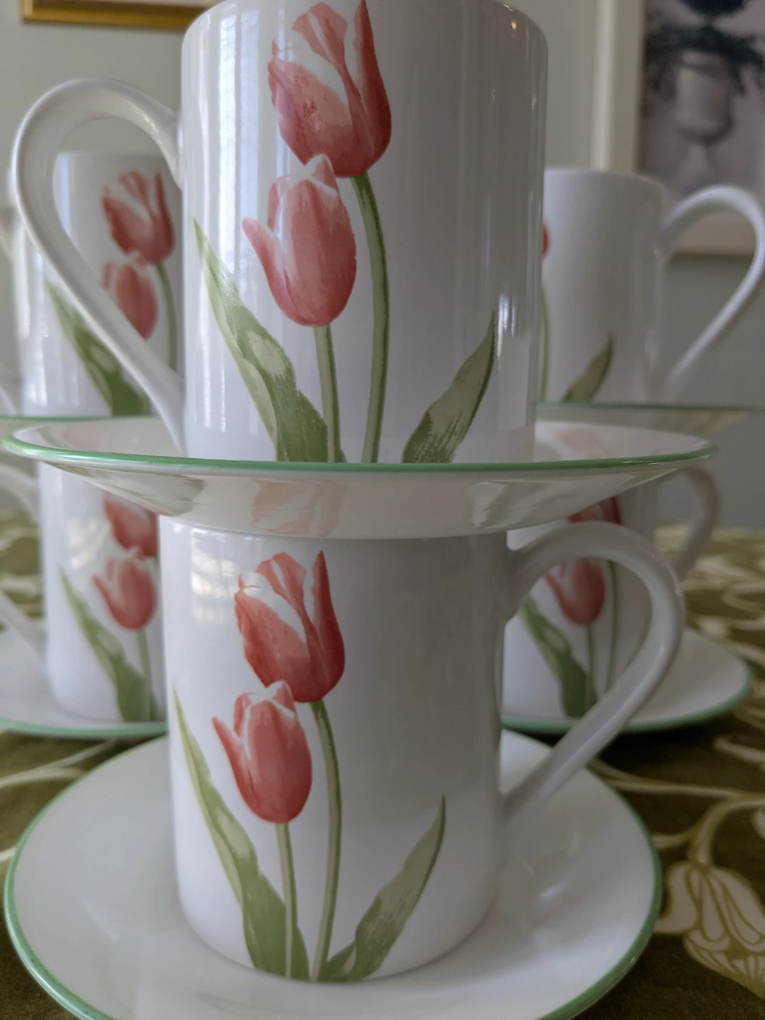 Set of 8 Corelle 🌷 Mugs and Saucers - photo 5