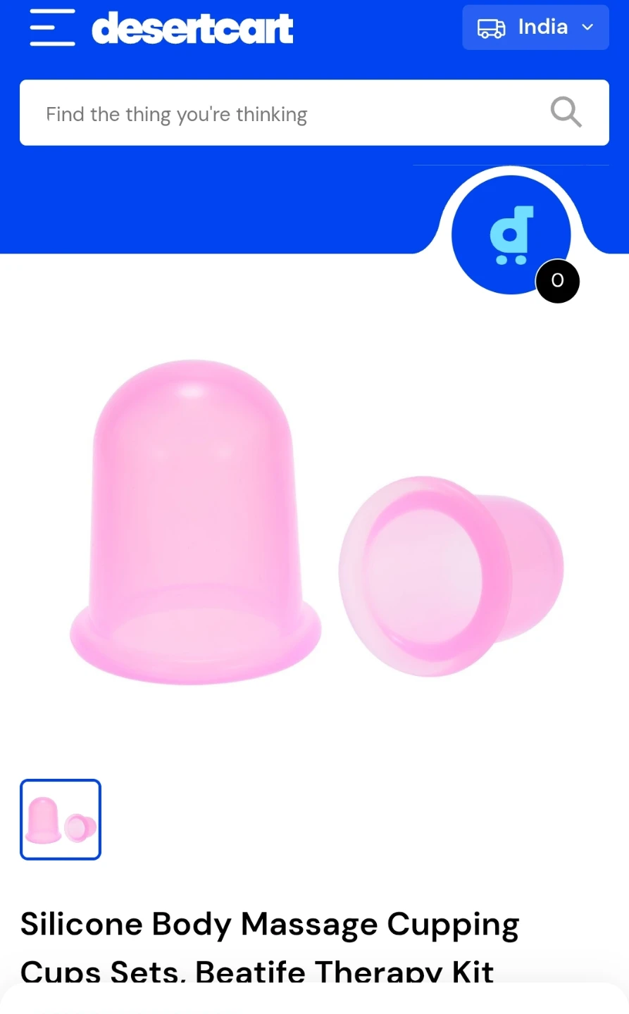 TruuMe Silicone Body Massage Cupping Set - Pink - photo 5
