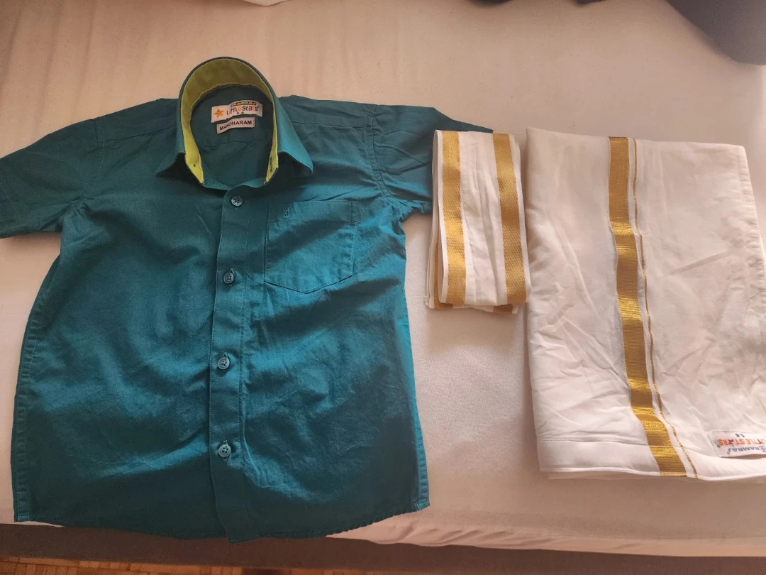 Ramraj Little Stars Shirt & Dhoti Set, Size 5-6