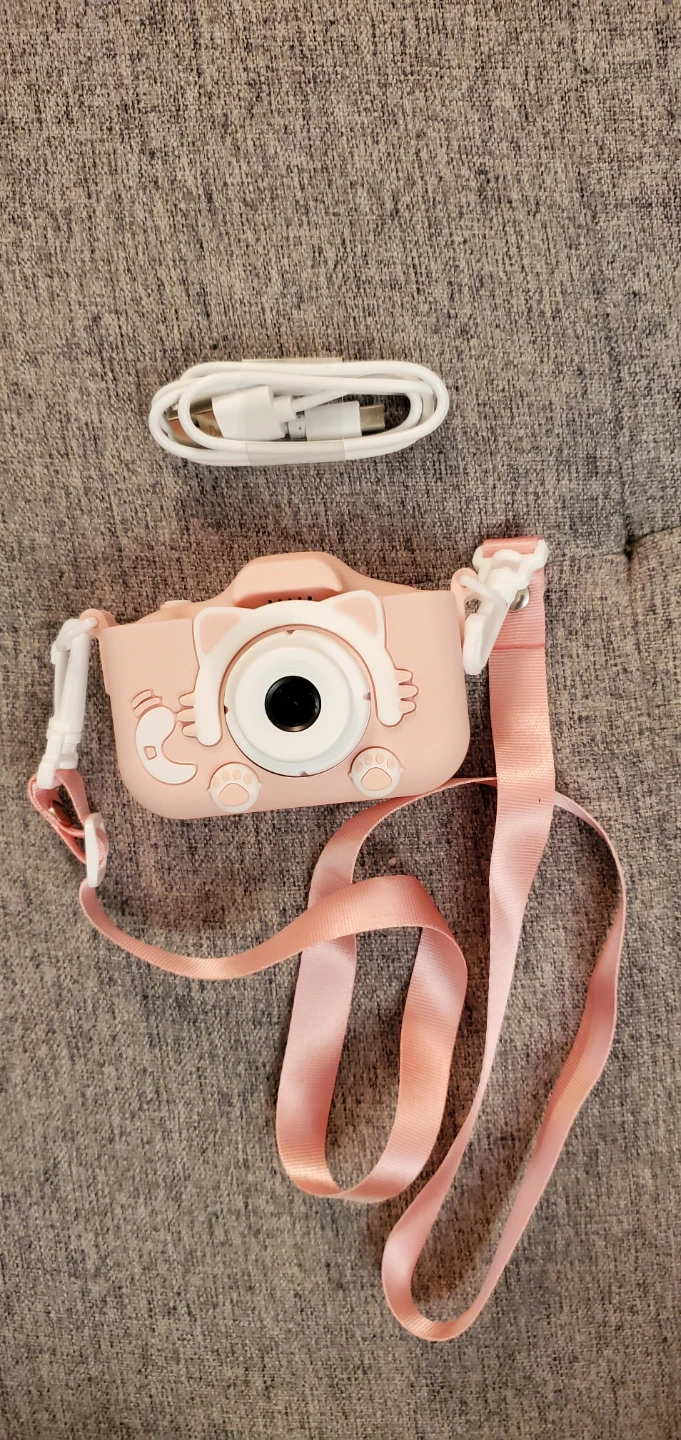 CIMELR Pink Kids 20 MP Camera with Strap & 32GB SD card
