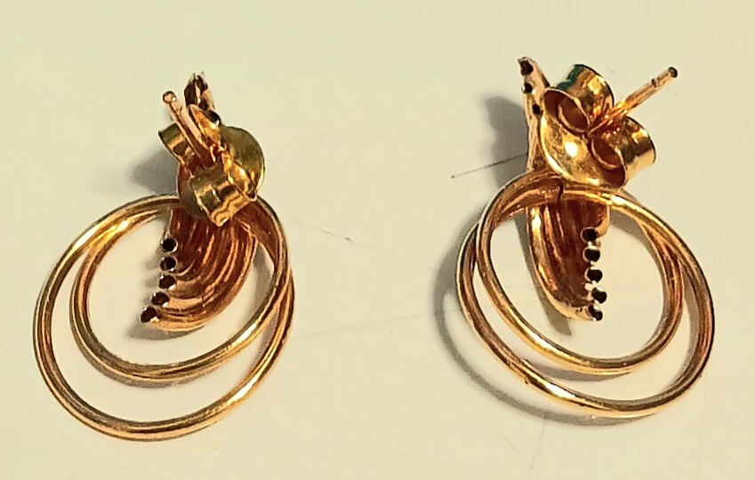 💎Brand New Unique 10KT Gold Earrings💎 - photo 5