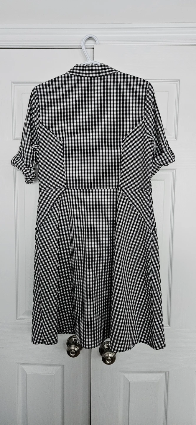 Reitmans Black and White Gingham Dress - Size 12 - photo 2