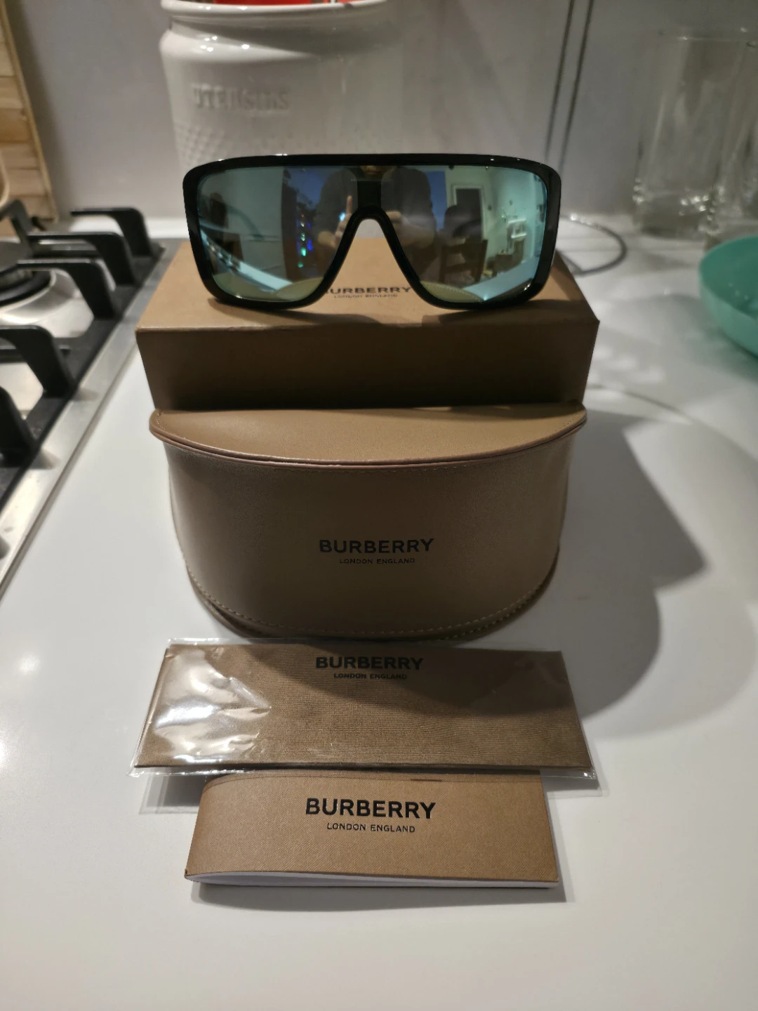 Burberry BE4401U Sunglasses - Black/Blue - photo 3