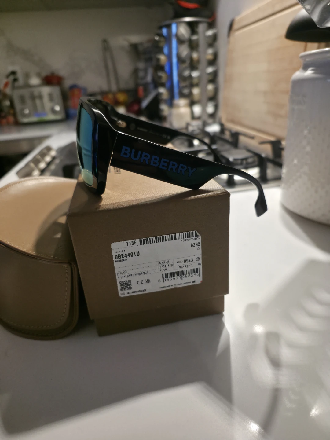 Burberry BE4401U Sunglasses - Black/Blue - photo 5
