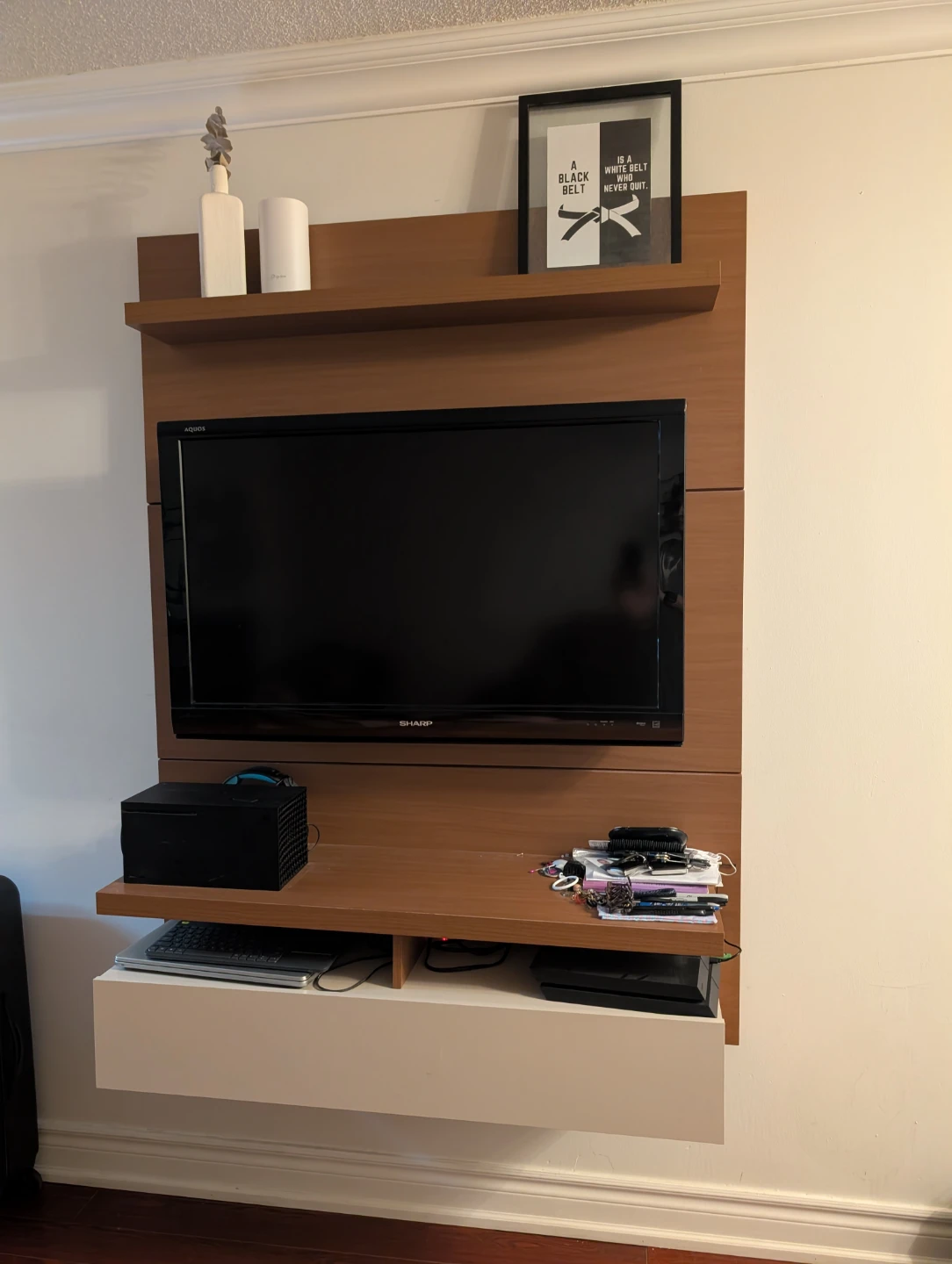 Floating TV Media Console Wall Unit - photo 5
