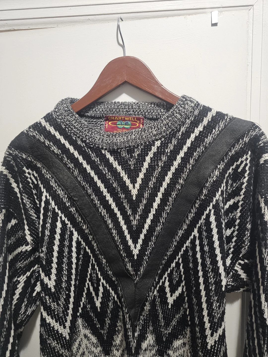 Chartwell Black & White Knit Sweater - XL - photo 3