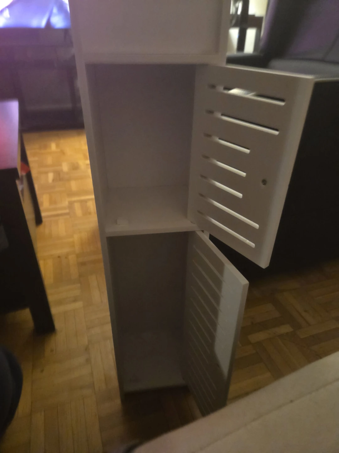 White Bathroom Storage Cabinet - photo 2