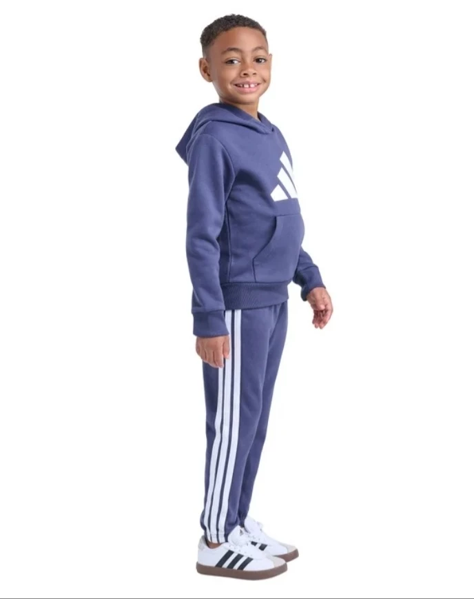 NWT ADIDAS Kids' 2-Piece Long Sleeve Fleece Hooded & Jogger Set - photo 2