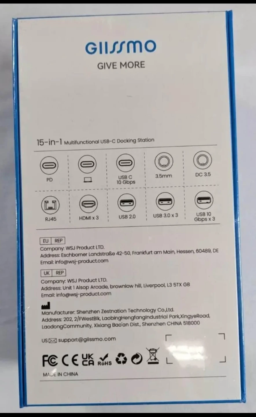 New Gliissmo 15-in-1 USB-C Docking Station Model SG01 - photo 4