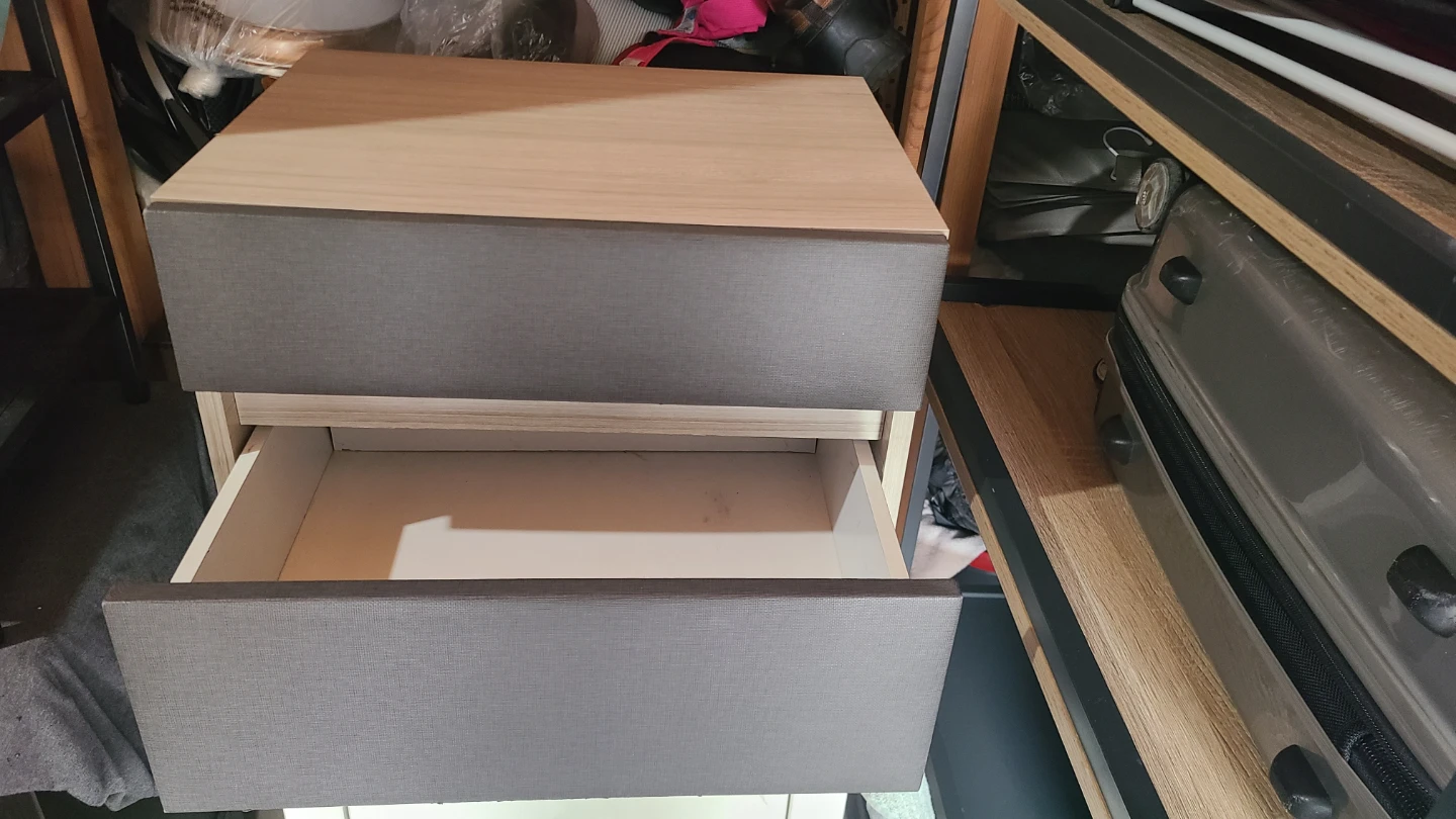 2-Drawer Bedside Table - Gray - photo 2