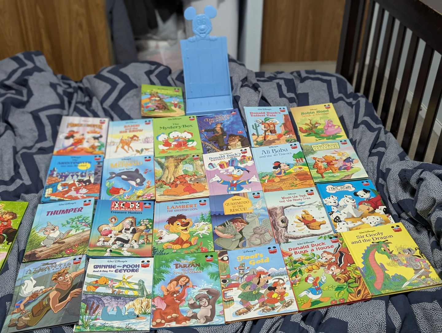 Disney's Children's Books 25 & vintage Mickey book stand