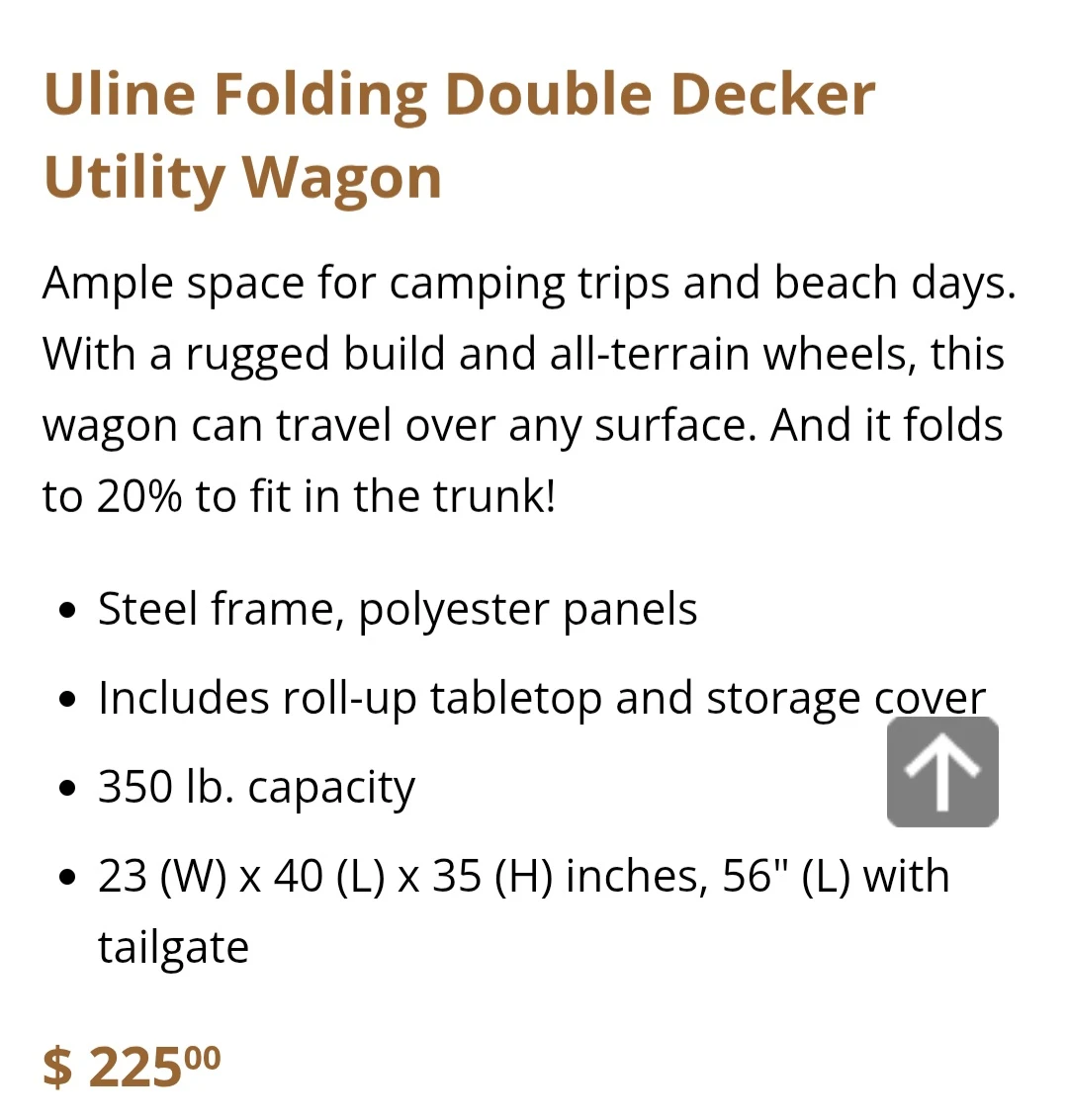 Uline Double Decker Utility Wagon - Tan - photo 3