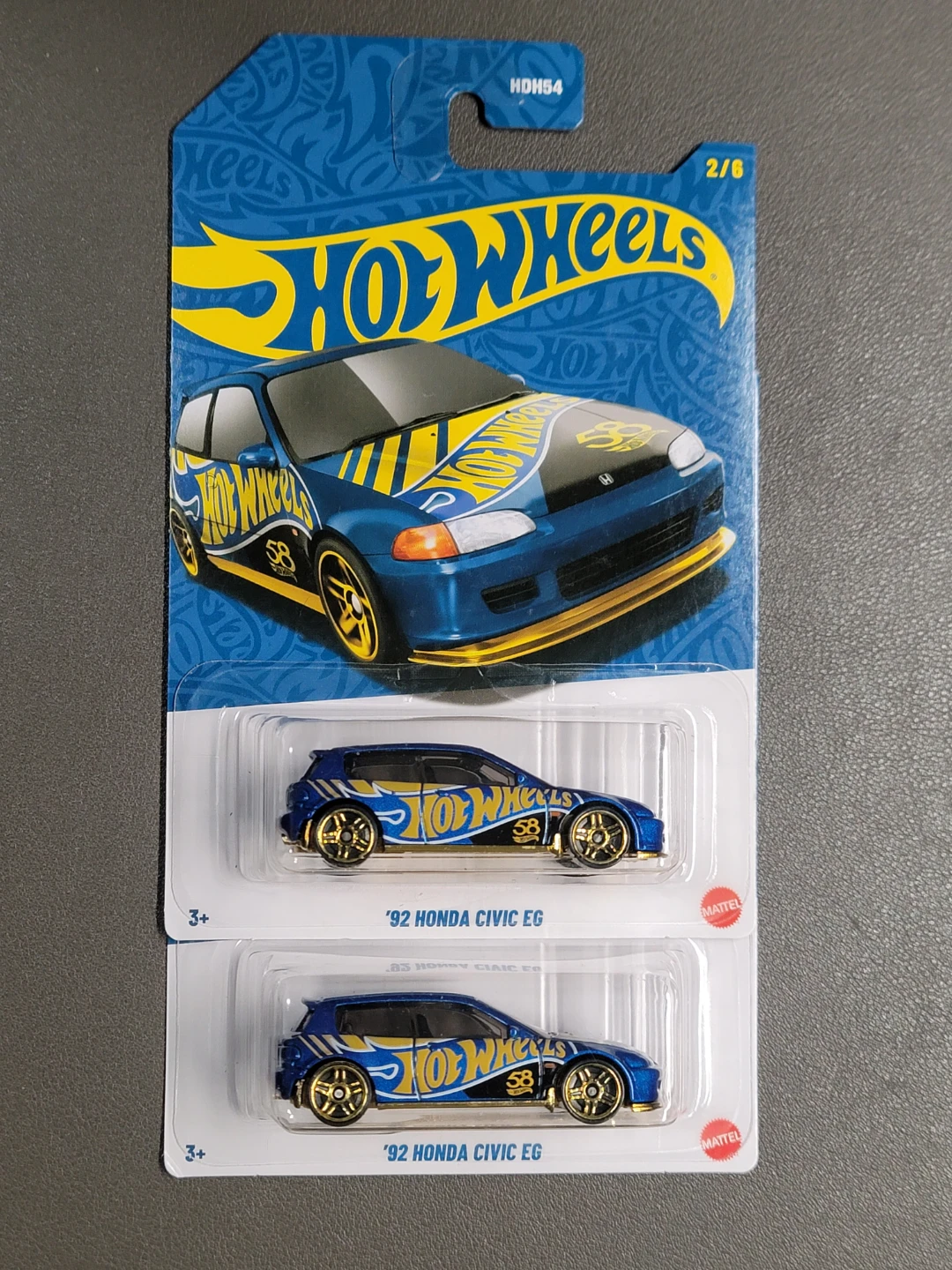 Hot Wheels '92 Honda Civic EG 58th anniversary