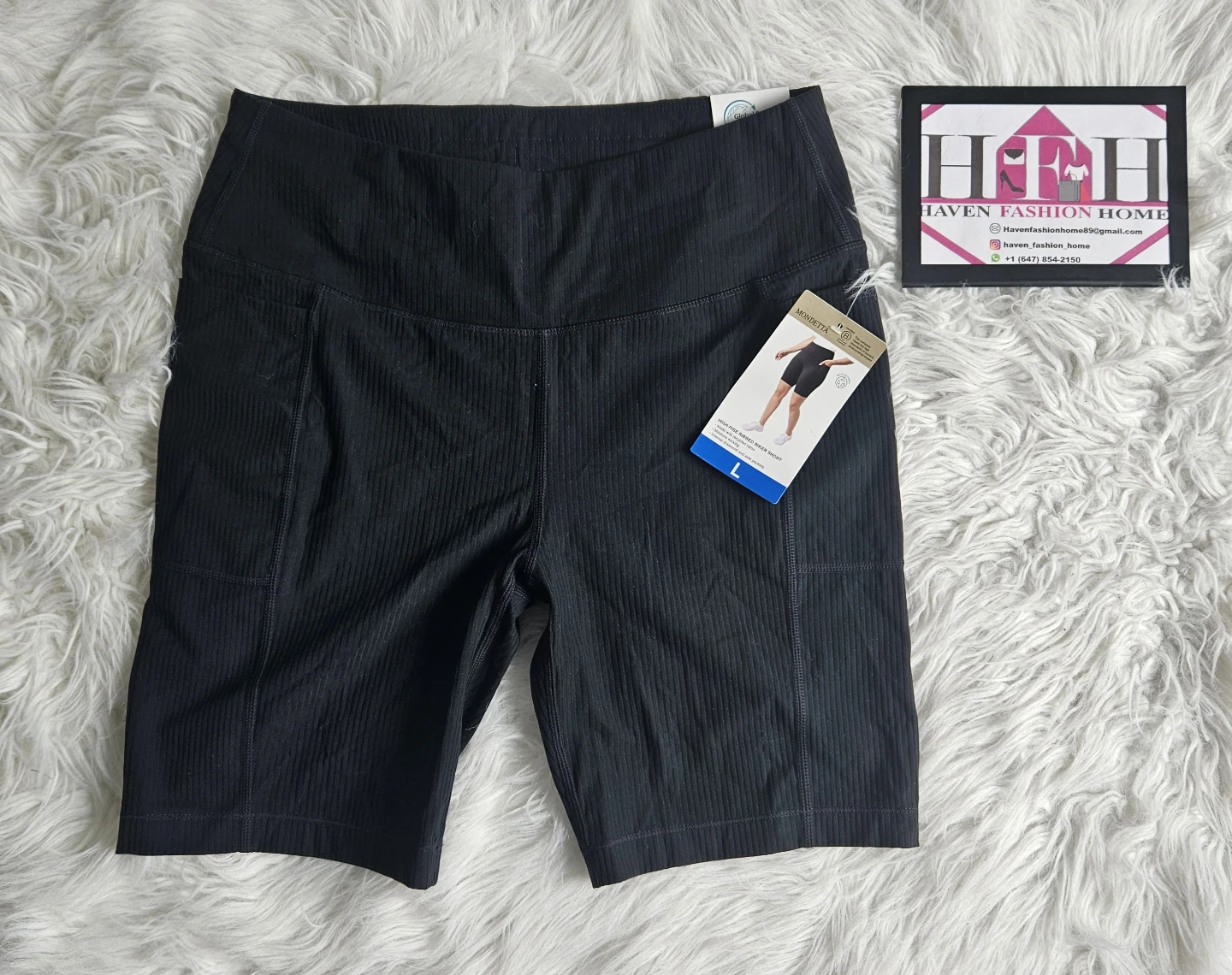 Athleta Ribbed High Rise Shorts - Size L