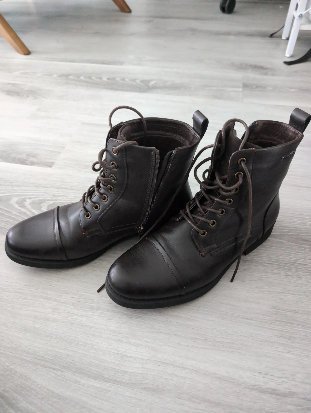 Floyd Brown Leather Boots - Size 9.5 - photo 3
