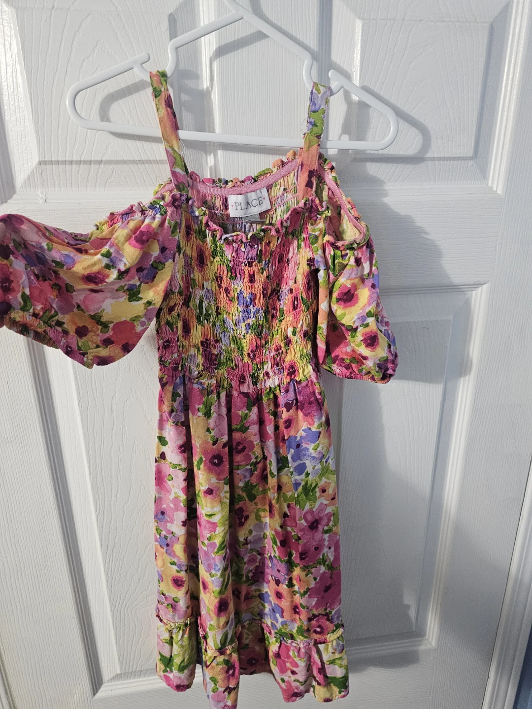 The Children's Place Girls Floral Cold Shoulder Dress