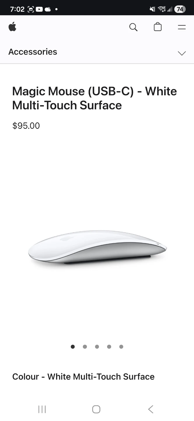 Apple Magic Mouse (USB-C) - White - photo 2