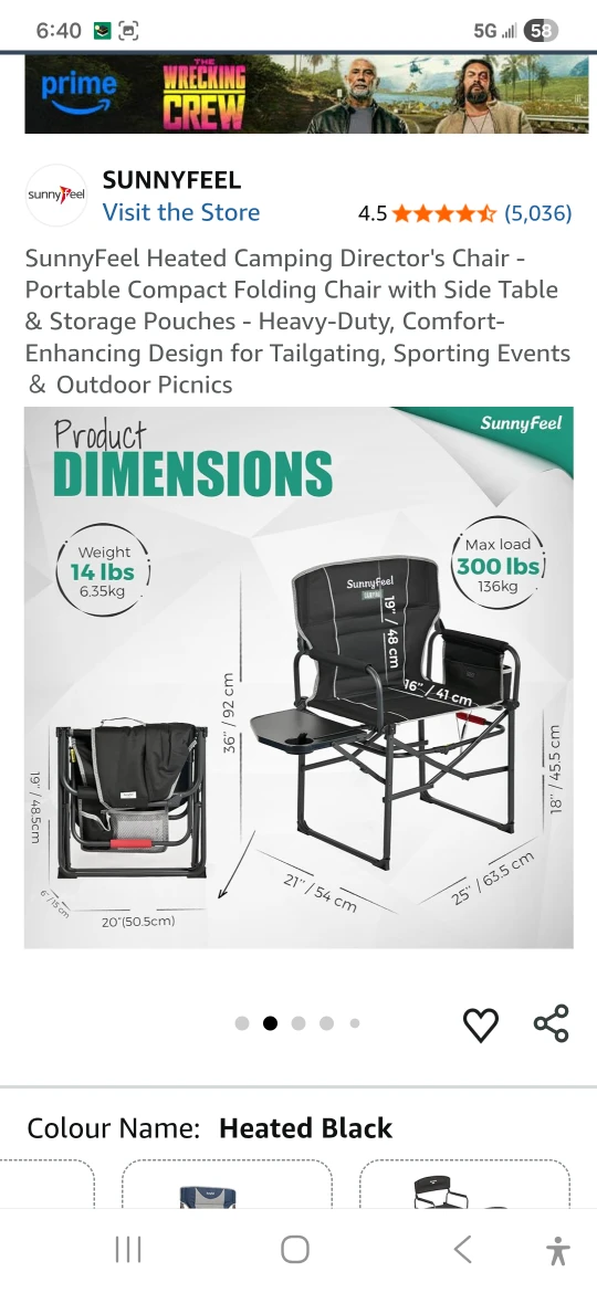 Heated Camping Director's Chair - - photo 2