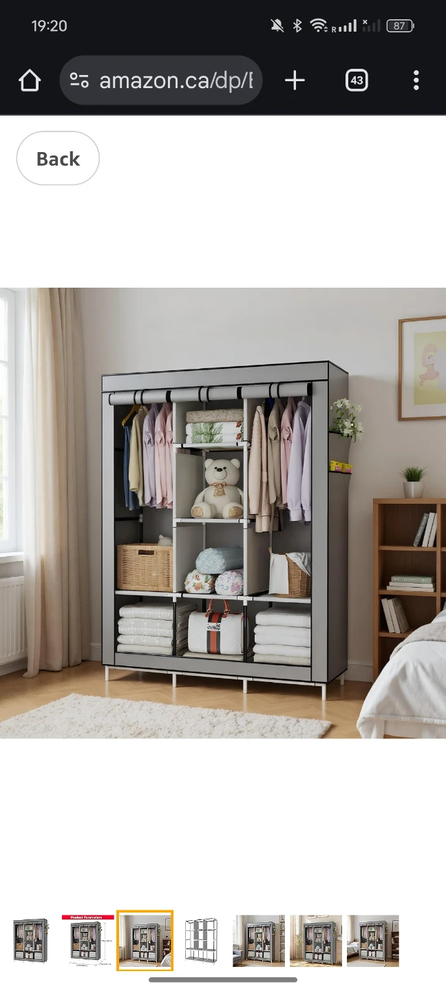 Green UDEAR Portable Closet Wardrobe Organizer - photo 4