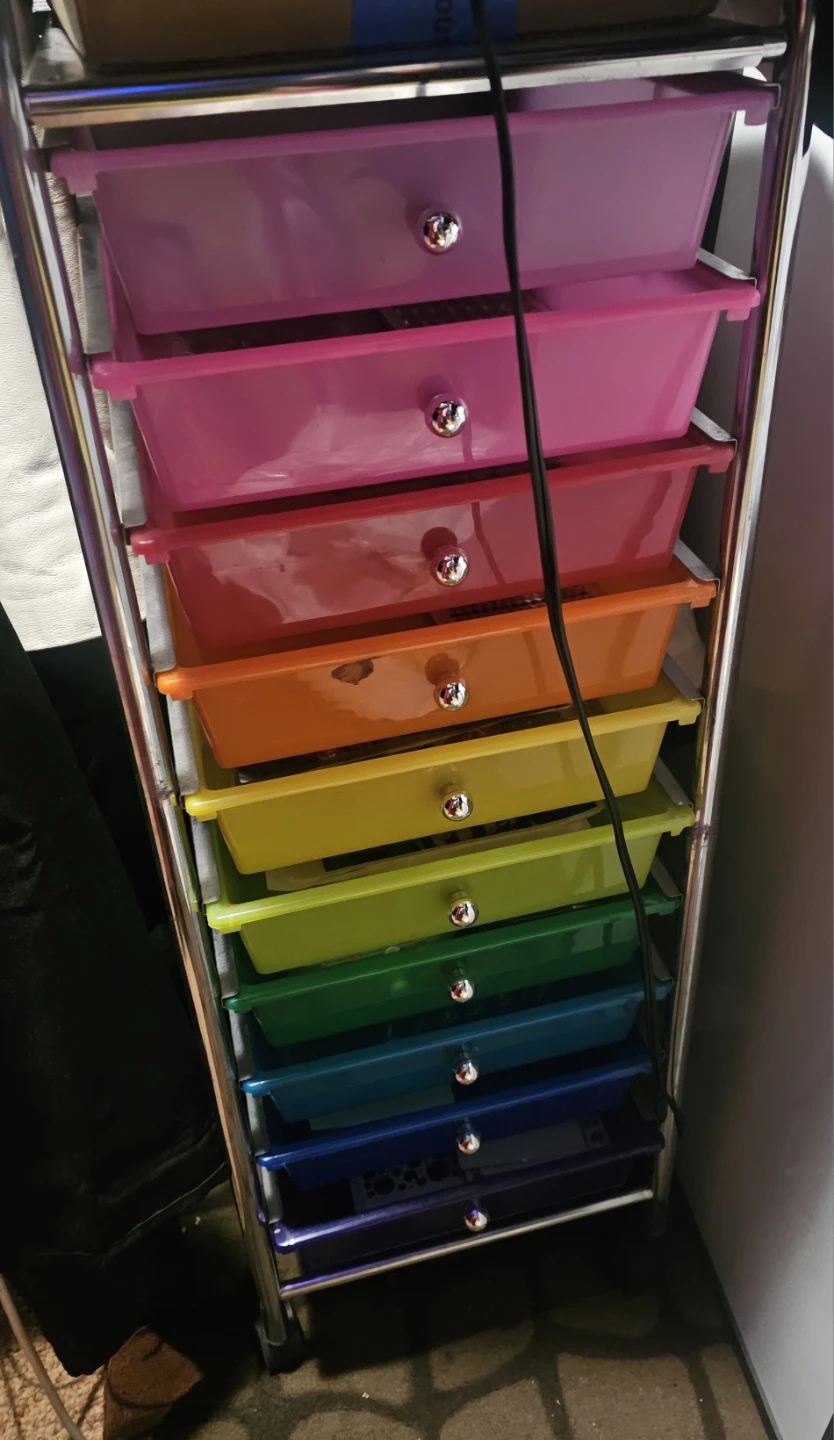 Rainbow Drawer Rolling Cart