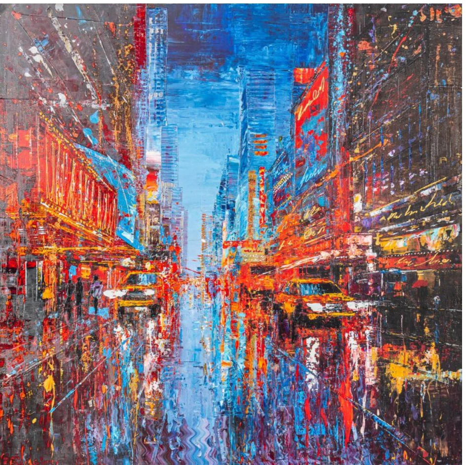 Abstract Cityscape Canvas Wall Art - photo 5